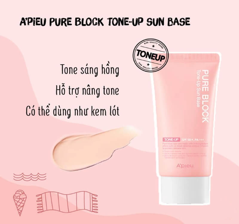 A’pieu Pure Block Tone Up Sun Base SPF50+/PA+++